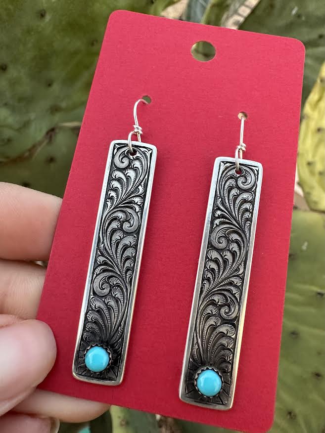 3 Scrolled Bar Earrings
