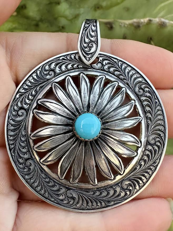 Sun Flower Concho Pendant