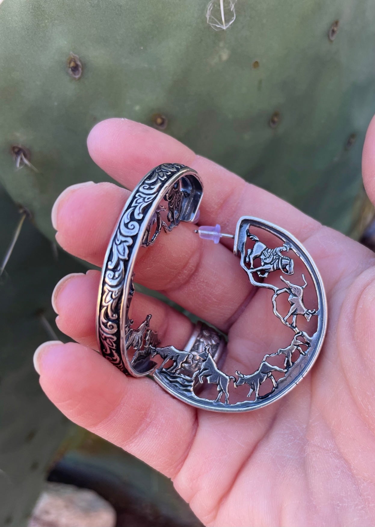 Bluffed Out Cattle Earrings