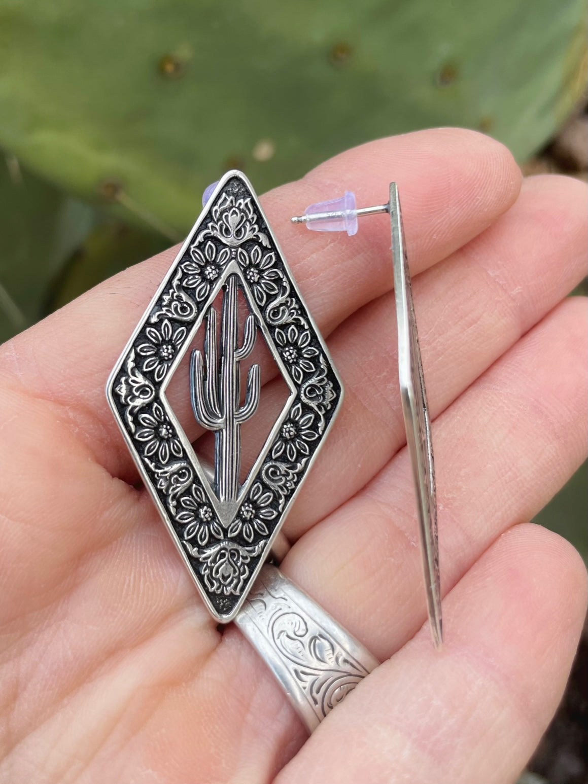 Diamond Saguaro Earrings