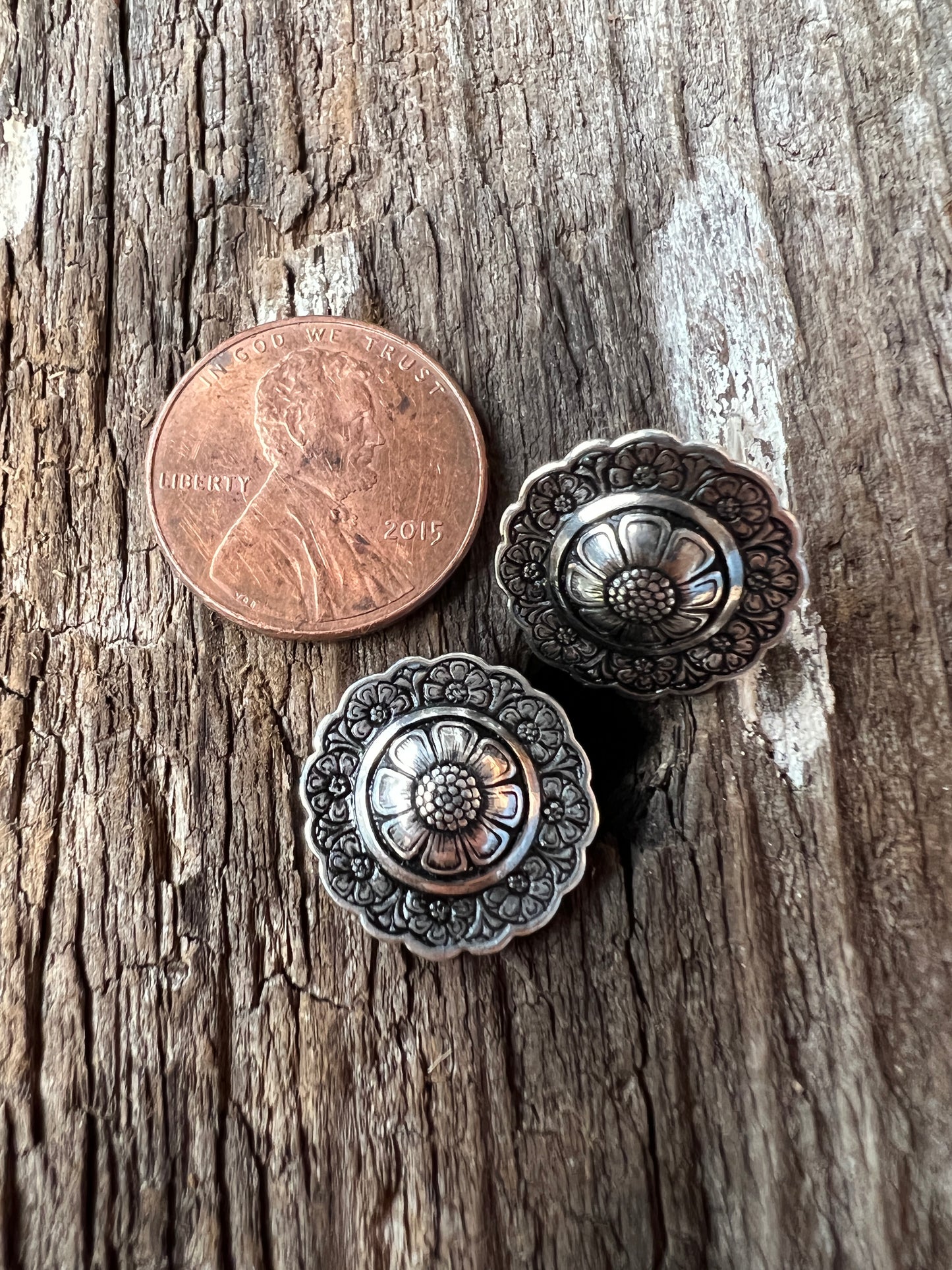 Scalped Edge Concho Post Earring