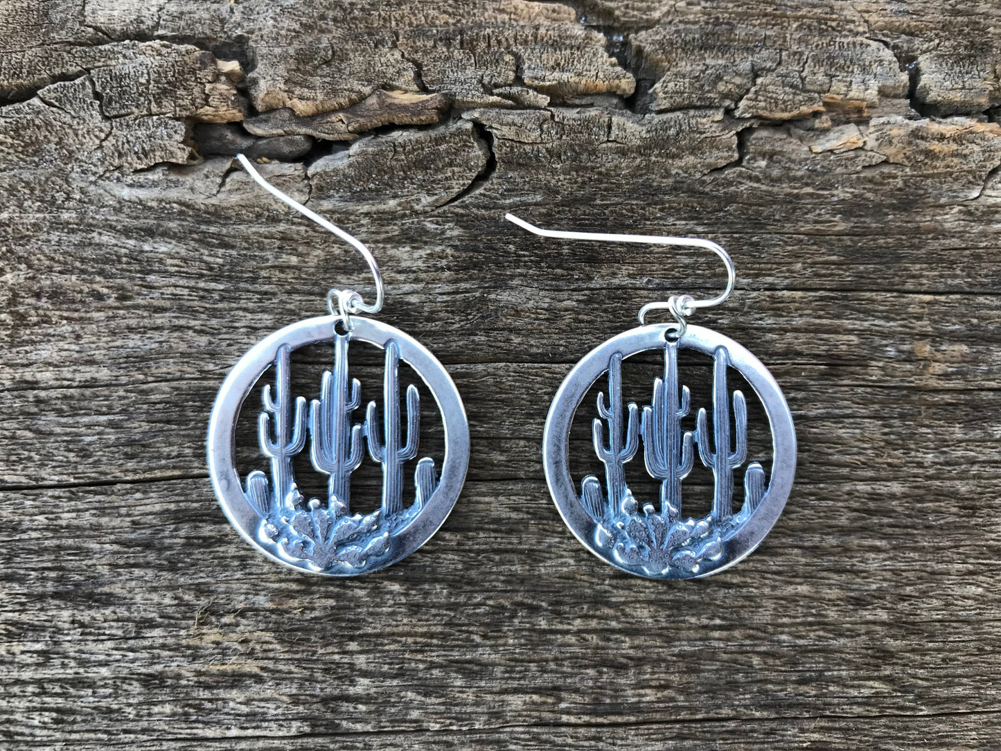 Round Saguaro Earrings