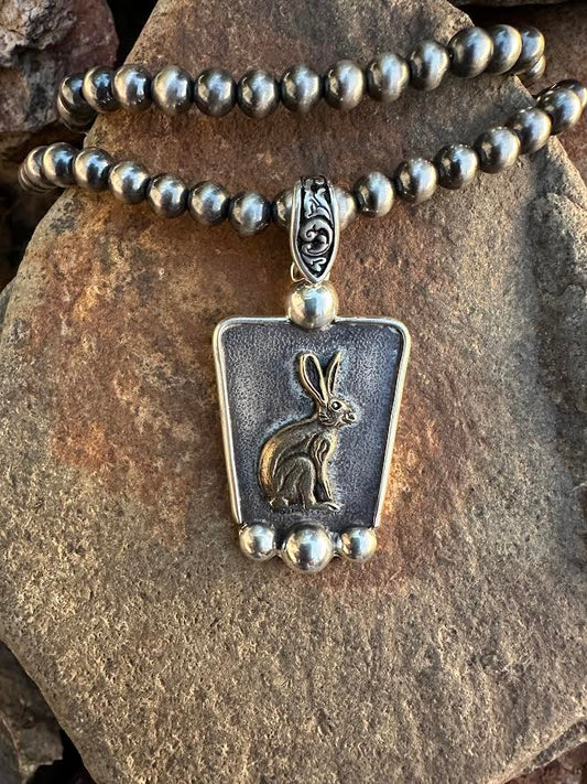 Brass Jack Rabbit Pendant