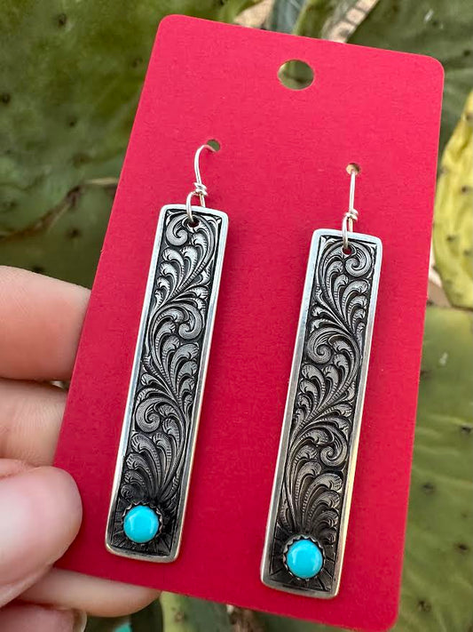 3 Scrolled Bar Earrings