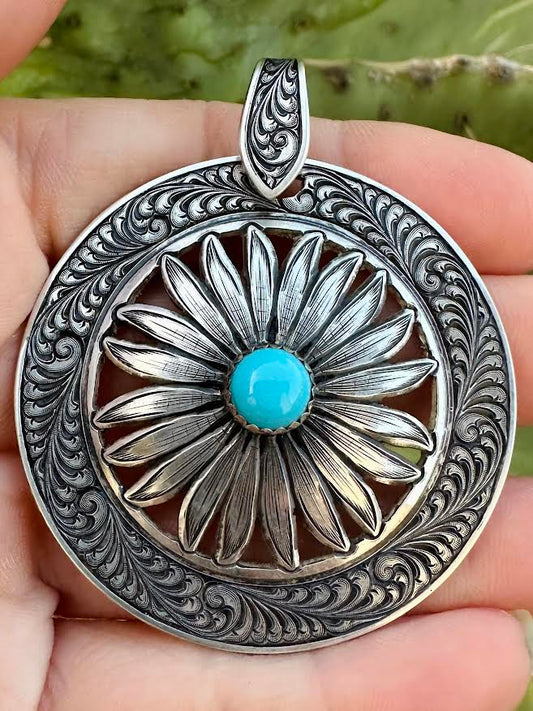 Sun Flower Concho Pendant