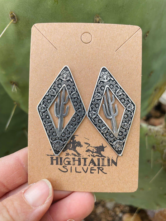 Diamond Saguaro Earrings