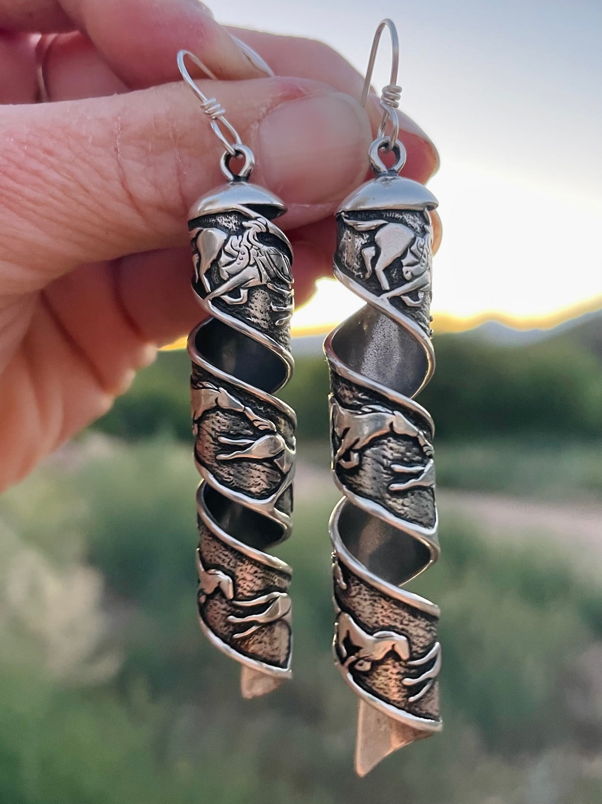 Twisted Running Horse Earrings